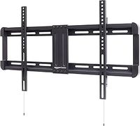 Amazon Basics Low-Profile TV Wall Mount With Horizontal Post-Installation Levelling For 81.2 - 218 cm TVs, Black