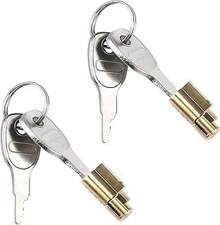 2PCS Trailer Hitch Coupling Lock with 4 Keys, Towing Security Hitch Lock Trailer Lock Cylinder Heavy Duty Caravan Hitch Lock Cylinder Compatible with Erde Daxara Maypole Trailers