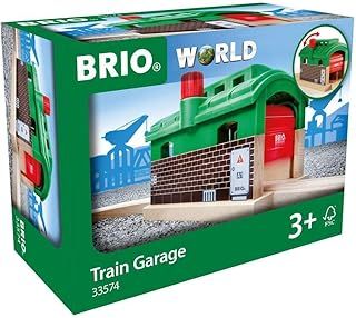 BRIO World Train Garage for Kids Age 3 Years Up - Wooden Railway Expansions and Accessories