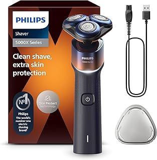 Philips Shaver 5000X Series, Wet and Dry Electric Shaver, Skin Protect Technology, 360 Flexing Head, 1 h Charging/5 min. Quick Charge, P-Cap, Orange, Model X5012/00