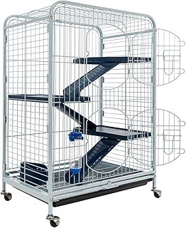 Tyrol Blue/Back Tower Rodent Cage 64 x 44 x 93cm