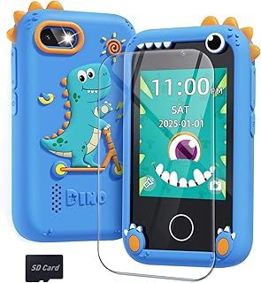 Kids Smart Phone for Boys Ages 3-8, Dinosaur Phone Toys with Dual Camera, Toddler Touchscreen Phone Educational Toys for Kids, Christmas Birthday Gifts for 3 4 5 6 7 8 9 10 Year Old Boys