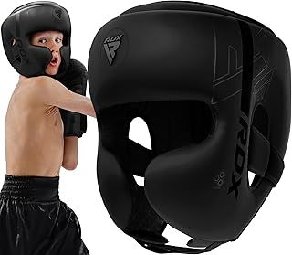 RDX Kids Headguard for Boxing, Adjustable Padded KARA Youth Head Gear for Cheeks, Forehead, MMA Training, Muay Thai, Kickboxing, Sparring, Martial Arts, Karate, Taekwondo Juniors Girls Boys Helmet
