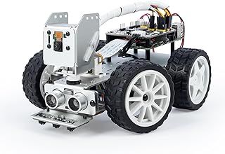 Picar-X AI Video Robot Car Kit for Raspberry Pi 5/4/3B+/3B, ChatGPT-4o Enabled with Voice Command & Video Recognition, Python, Scratch, Camera, Mic, Rechargeable Batterry (RPI NOT Included)