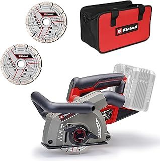Einhell Professional PXC 36V Cordless Wall Chaser with Dust Extractor - 30mm Cutting Width, 30mm Max Cutting Depth - TP-MA 36/30 Li BL Wall Liner with 2 x Diamond Cutting Discs (Battery Not Included)
