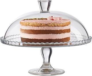 Banquet Plateau with Glass Dome, White, 32.5 x 32.5 x 26.3 cm