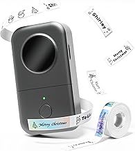 Phomemo D30 Label Maker Machine with Tape, Mini Bluetooth Label Printer, Wireless Handheld Label Maker,Smart Phone Thermal Inkless Label Printer For Organizing Home Office Kitchen - Grey