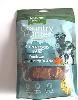 SUPERFOOD DOG TREAT BAR WITH DUCK CARROT & PUMPKIN SEEDS BY COUNTRY HUNTER NATURES MENU