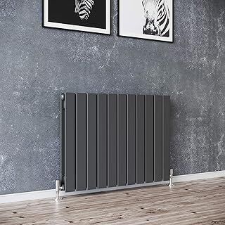 ELEGANT 600x836mm Radiators Flat Panel Horizontal Anthracite Double Radiator Modern Central Heating, Wall Mounted/Up Standing Urban Slimline Column Radiator for Bathroom/Kitchen/Living Room