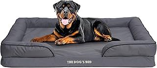 The Dog’s Bed, Orthopaedic Standard Foam Waterproof Dog Bed with Standard Support, XXL Grey with Black Trim, Waterproof, Supportive Dog Bed with Replaceable Covers, Veterinary Approved