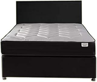 3FT Single Black Leather Paris Divan Bed Including Deep Quilted Mattress And Headboard
