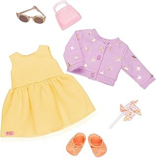 Our Generation Sunshine and Stars Outfit – Summer Dress with Sunny Day Accessories for 18-inch Dolls – 6 Piece Accessory Set