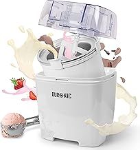 Duronic Ice Cream Maker Machine IM540 Homemade Gelato, Sorbet, Frozen Yoghurt Maker, Soft Serve Dessert Makers, Fresh Creamy Icecream in 30 Min, Compact Portable Design, Ideal for Family Home Recipes