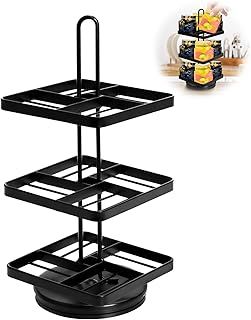 3-Tier 12 Flavor Storage Holder Compatible With Ninja Thirsti,Turntable 360 Thirsti Flavored Water Drops Organizer,Flavor Pod Holder Compatible With Ninja Thirsties Drink System