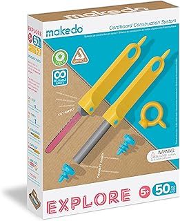 Makedo Create - 260pcs Cardboard Craft Kit For Kids, Children’s Crafting Sets, Kids’ Arts & Crafts, Educational Toys, Creative Gifts For Children, Age 5 Year Olds +