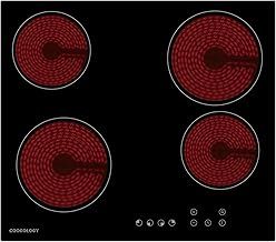 TCH601 60cm Electric Ceramic Hob Cooktop in Black - 4 Cooking Zones - Built-in Worktop - Touch Controls - With Timer - 9 Heat Levels - Child Lock