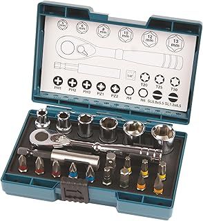 Makita B-54081 21 Piece Screw Bit and Ratchet Set