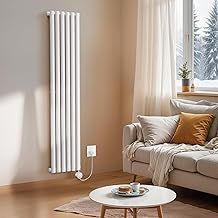 Warmiehomy Oil Filled Radiator, 6 Fins Single Panel Electric Heater, Electric Radiators Wall Mounted, 5 Modes, 7d/24h Timer, Child Lock, WIFI App Control, Touch Screen Adjustable Thermostat, 160*35cm