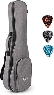 Kmise 32 inch Baritone Gig Bag Soft Carring Case for Guitarlele UBass Guitar Double Strap with 3 Picks
