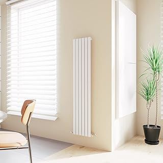 Vertical Radiator Oval Column Designer Central Heating Tall Rad 1600x354mm Single White
