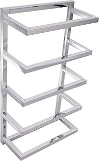 House & Homestyle Chrome Towel Holder, Wall Mountable 5 Tier Hanging Towel Storage Rail/Rack for Bathroom, En Suite or Toilet
