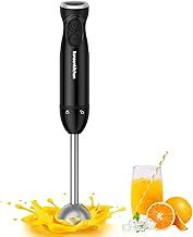 Bonsenkitchen Hand Blender, 2 Speeds Immersion Blender Handheld, Stick Blender Electric with Stainless Steel Blade for Making Baby Food, Soups, Sauce, HB3201 (Black)