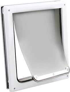 2 Ways Locking Pet Flap Door For Dogs Pet Door with Transparent flap (Medium)