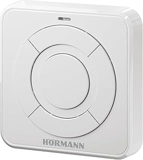 Hörmann Wireless Interior Button FIT 5 BS (Four Button Functions + Query Button, White, Intuitive Operation, Remote Control, Smart Home) 4511823