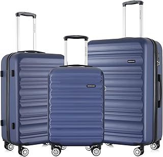 Luggage Sets with Spinner Wheels and TSA Lock, 3 Pieces Expandable Hardshell Suitcase Set for Travel, Hardshell Luggage Sets, 20", 24", 28"