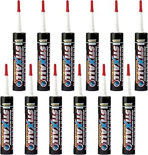 12 x Clear Everbuild Stixall MS Polymer Grab Sealant Adhesive - 290ml