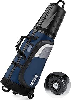Findway Golf Travel Bag with Wheels, Premium Durable Waterproof Golf Travel and Flight Bag with Hard Case Top, Protection for Clubs, Portable and Lightweight