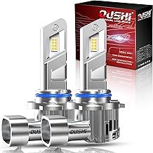 OUSHI HIR2 LED Headlight Bulbs, Upgraded 600% 6500K Xenon White 1:1 Mini Size HIR2 LED Bulbs, 20000LM Plug and Play 9012 Bulb, Pack of 2