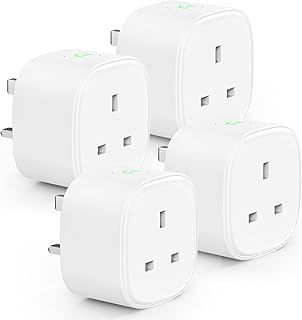 meross Smart Plug WiFi Socket Works with Amazon Alexa, Google Home Wireless Socket Remote Control Timer Plug Switch 13A (4PACK)