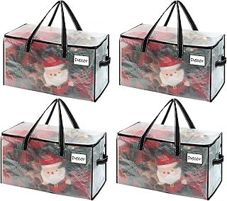 VENO 4 Pack Extra Large Moving Bags,Clothes Storage Bags for Blankets Bedding,Moving House Essentials,Waterproof Underbed Storage Packing Boxes,Laundry Bags Organiser (Clear, 4 Pack)