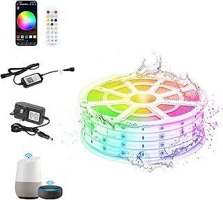 TENDIST 15M RGB Outdoor LED Strip Lights, IP67 Waterproof, Alexa & Remote Control, Smart 24V Music Sync WiFi LED Bar Lights for Garden, Kitchen, Gazebo, Pergola