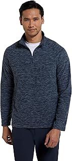 Mountain Warehouse Snowdon Mens Micro Fleece Top - Warm, Breathable, Quick Drying, Zip Collar Fleece Sweater, Soft & Smooth Pullover - For Spring Summer, Travelling, Walking
