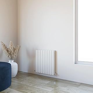 Oval Column Radiator 600x590mm Horizontal Design Double Central Heating White Rad