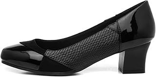 Lilley Vera Womens Black Block Heel Court Shoe