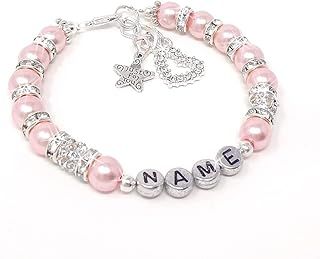 Handmade Personalised bracelet jewellery for girls sister women baby's Flower girl eid gifts made any charm of choice any size. baby christening gift