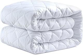 Caroline Shatuik Single Mattress Protector Single Bed Fitted Extra Deep Quilted Mattress Cover - Anti Allergy Single Mattress Topper - Not Waterproof(90 x 190 +30cm)