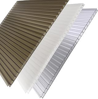 4mm Polycarbonate Greenhouse and Roofing Sheets Variuous Colours and Sizes - Free Breather and Aluminum Tape