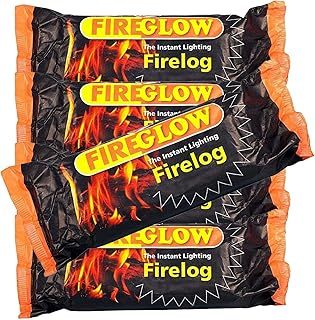 15 x Firelogs - Instant Lighting for Open Fires, Garden Chimineas, Hearths, 90 Minutes Burn Time, Environmentally Friendly
