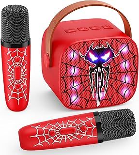Braxel Karaoke Machine 2 Microphones,Karaoke Microphones Boys Toys Age 3-12 Year Old Boys Girls Gifts Kids Microphone Wireless Bluetooth Speaker Microphones Birthday Gifts for Kids Microphones