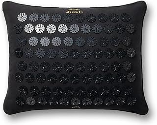 ShaktiMat Premium Acupressure Pillow, Level 2 in Shakti Black, Massage Muscles, Aid Sleep & Unlock Inner Tension | Similar to Acupuncture, No Needles Required | Organic Cotton Certified