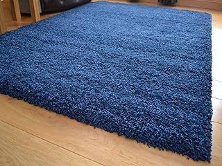 Soft Touch Shaggy Navy Blue Thick Luxurious Soft 5 cm Dense Pile Rug. Available in 9 sizes (120 cm x 170 cm)