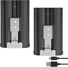 2Pack 6040mAh Replacement Battery for Ring Doorbell Video Camera 2/3/3Plus/4, V4 Quick Release Rechargeable Battery Compatible with Stick Up Cam (2/3rd Gen) and Spotlight Cam