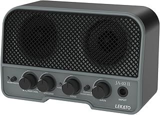 Mini Guitar Amp, LEKATO 5W Portable Battery Powered Electric Guitar Amplifier with CLEAN/OVERDRIVER Effects Bluetooth 5.0, Practice Small Guitar Amp for Daily Practice and Music Parties (Black)