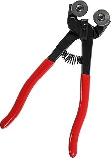 Tile Nipper Glass Ceramic Cutter Pliers, Mosaic Tool Plier Professional 8" Tile Cutting Pliers, Carbide Wheeled Tile Snipper Hand Tool with Alloy Cutter Wheel for Trim Work on Flooring Walls