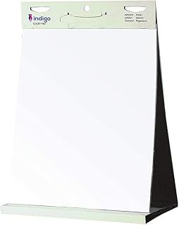 indigo® Tabletop Self Stick Flipchart Pad [20 Sheets] - 70 gr/m² Paper, 58,5 x 50 cm (Pack of 1)