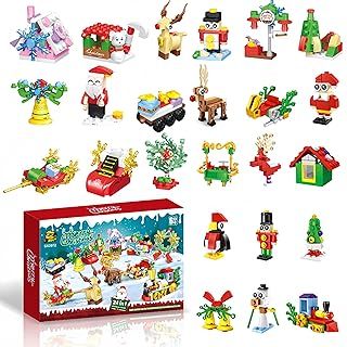 6 Pack Christmas Crackers for Kids,Luxury Christmas Party Crackers with Santa Building Block,Childrens Xmas Family Crackers with Novelty Gifts Party Hats for Xmas Table Favors,Christmas Decorations
